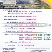 KALENDER AKADEMIK FAKULTAS MIPA SEMESTER GENAP T.A. 2017/2018