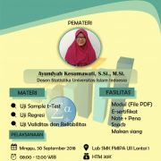 [PLASTIK] Pelatihan Software Statistik IKS FMIPA UII