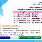 Informasi Ujian UAS Semester Ganjil 2018/2019