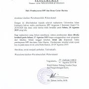 PEMBAYARAN SPP DAN DANA CATUR DARMA ANGSURAN I GANJIL 2019/2020