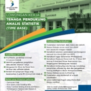 LOWONGAN KERJA TENAGA PENDUKUNG ANALIS STATISTIK (TIME BASE)