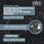 Workshop aplikasi metode Jaringan Saraf Tiruan (JST) dari dasar menggunakan Excel dan R untuk aplikasi pemodelan spasial.