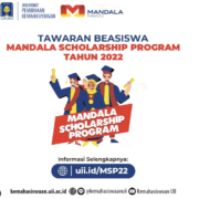 Tawaran Beasiswa Mandala Scholarship Program Tahun 2022