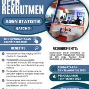 Open Rekrutmen Agen Statistik Pojok Statistik UII Periode Semester Ganjil TA. 2023/2024