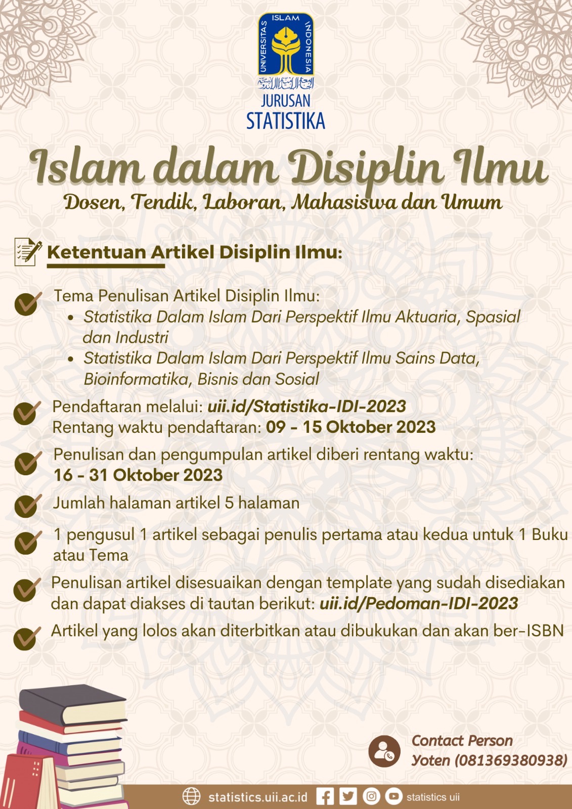 Penulisan Bunga Rampai Islam Dalam Disiplin Ilmu 2023