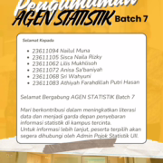 Pengumuman Agen Statistik Batch 7